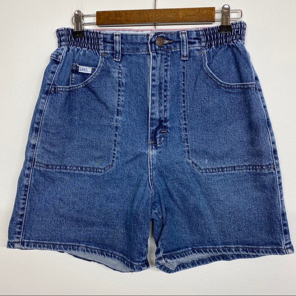 Vintage Lee High Waisted Mom Denim Shorts Size 10